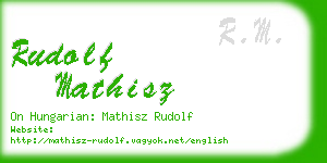 rudolf mathisz business card